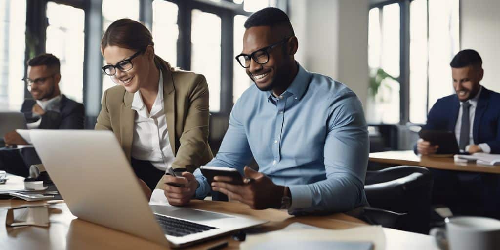 employees using personal devices in office